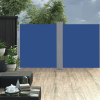 vidaXL Kék behúzható oldalsó napellenző 160 x 600 cm