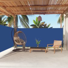vidaXL kék behúzható oldalsó napellenző 160 x 600 cm kerti bútor