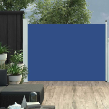 vidaXL kék behúzható oldalsó teraszi napellenző 120 x 500 cm kerti bútor
