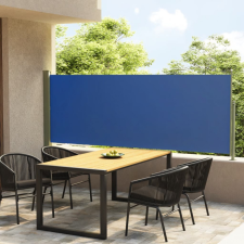vidaXL kék behúzható oldalsó terasznapellenző 117 x 300 cm kerti bútor