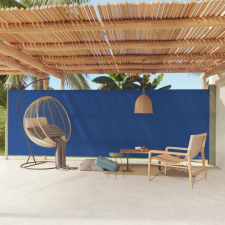 vidaXL Kék behúzható oldalsó terasznapellenző 180 x 600 cm kerti bútor