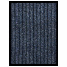 vidaXL Kék csíkos lábtörlő 60 x 80 cm lakástextília