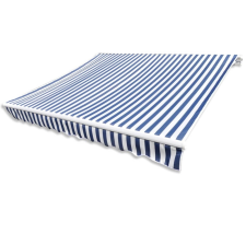 vidaXL kék és fehér napellenző ponyva 450 x 300 cm kerti bútor
