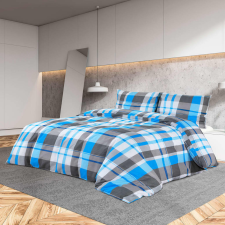 vidaXL Kék és szürke pamut ágyneműhuzat-garnitúra 200 x 200 cm lakástextília