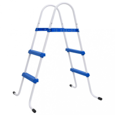 vidaXL kék-fehér acél medencelétra 84 cm medence kiegészítő