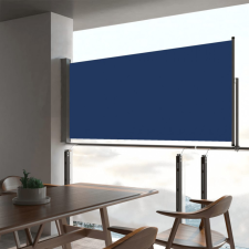 vidaXL Kék kihúzható oldalsó terasz napellenző 60 x 300 cm kerti dekoráció