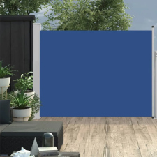 vidaXL Kék kihúzható oldalsó teraszi napellenző 140 x 500 cm kerti bútor