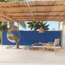 vidaXL kék kihúzható oldalsó terasznapellenző 140 x 600 cm kerti bútor