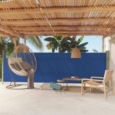 vidaXL Kék kihúzható terasznapellenző 160 x 500 cm kerti bútor