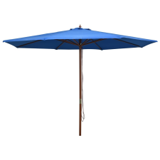 vidaXL kék kültéri napernyő farúddal 350 cm kerti dekoráció