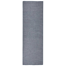 vidaXL kék lapos szövésű kültéri szőnyeg 80 x 250 cm lakástextília