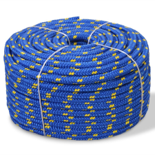 vidaXL kék polipropilén hajókötél 8 mm 100 m kábel és adapter