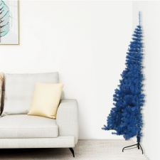 vidaXL Kék PVC fél műkarácsonyfa állvánnyal 120 cm műfenyő