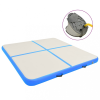 vidaXL Kék pvc felfújható tornamatrac pumpával 200 x 200 x 10 cm