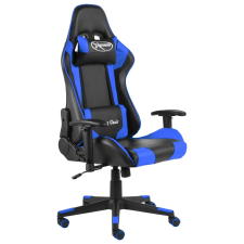 vidaXL kék PVC forgó gamer szék forgószék