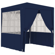 vidaXL Kék rendezvénysátor oldalfalakkal 2 x 2 m 90 g/m² kerti bútor