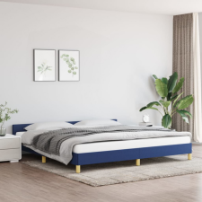vidaXL Kék szövet ágykeret fejtámlával 200x200 cm ágy és ágykellék