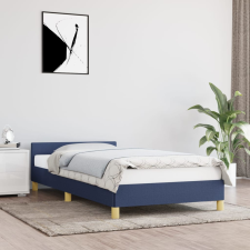 vidaXL kék szövet ágykeret fejtámlával 90 x 200 cm ágy és ágykellék