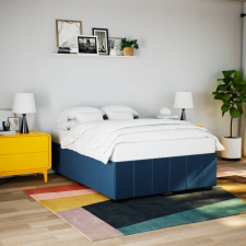 vidaXL kék szövet ágykeret matrac nélkül 140 x 200 cm ágy és ágykellék