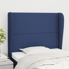 vidaXL kék szövet fejtámla szárnyakkal 103 x 23 x 118/128 cm ágy és ágykellék