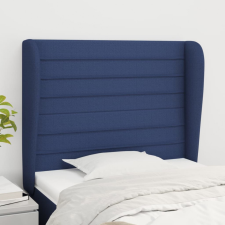 vidaXL kék szövet fejtámla szárnyakkal 103 x 23 x 118/128 cm ágy és ágykellék