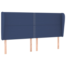 vidaXL kék szövet fejtámla szárnyakkal 203x23x118/128 cm (3117844) ágy és ágykellék