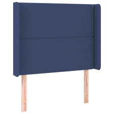 vidaXL kék szövet fejtámla szárnyakkal 93x16x118/128 cm (3119428) ágy és ágykellék