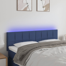 vidaXL kék szövet LED-es fejtámla 144x5x78/88 cm ágy és ágykellék