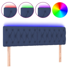 vidaXL kék szövet LED-es fejtámla 160x7x78/88 cm (3121960) ágy és ágykellék