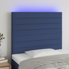 vidaXL kék szövet LED-es fejtámla 80x5x118/128 cm ágy és ágykellék