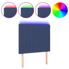 vidaXL kék szövet LED-es fejtámla 80x5x118/128 cm  (3122642) ágy és ágykellék