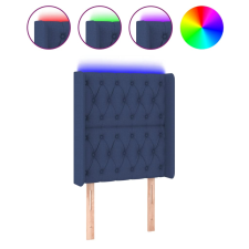 vidaXL kék szövet LED-es fejtámla 83x16x118/128 cm (3124364) ágy és ágykellék