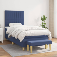 vidaXL kék szövet rugós ágy matraccal 100 x 200 cm ágy és ágykellék