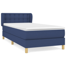 vidaXL kék szövet rugós ágy matraccal 100 x 200 cm (3127107) ágy és ágykellék