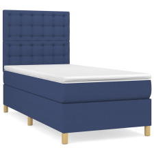 vidaXL kék szövet rugós ágy matraccal 100 x 200 cm (3142639) ágy és ágykellék