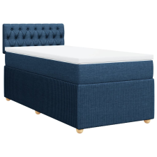 vidaXL kék szövet rugós ágy matraccal 100 x 200 cm (3287380) ágy és ágykellék