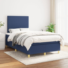 vidaXL kék szövet rugós ágy matraccal 120 x 200 cm ágy és ágykellék