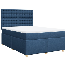 vidaXL kék szövet rugós ágy matraccal 140 x 190 cm (3291295) ágy és ágykellék