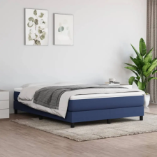 vidaXL kék szövet rugós ágy matraccal 160 x 200 cm ágy és ágykellék
