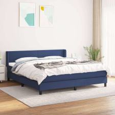 vidaXL kék szövet rugós ágy matraccal 160 x 200 cm ágy és ágykellék