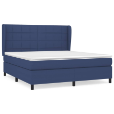 vidaXL kék szövet rugós ágy matraccal 160 x 200 cm (3127979) ágy és ágykellék