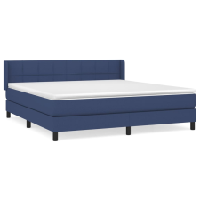 vidaXL kék szövet rugós ágy matraccal 160 x 200 cm (3129727) - Ágyak és ágykeretek ágy és ágykellék