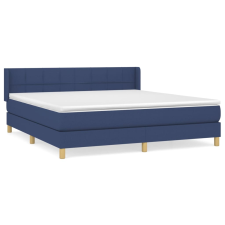 vidaXL kék szövet rugós ágy matraccal 160 x 200 cm (3130287) - Ágyak és ágykeretek ágy és ágykellék