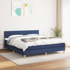 vidaXL kék szövet rugós ágy matraccal 180 x 200 cm ágy és ágykellék