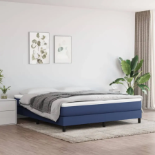 vidaXL kék szövet rugós ágy matraccal 180 x 200 cm ágy és ágykellék