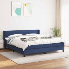 vidaXL kék szövet rugós ágy matraccal 180 x 200 cm ágy és ágykellék