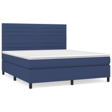 vidaXL kék szövet rugós ágy matraccal 180 x 200 cm (3141879) ágy és ágykellék