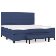 vidaXL kék szövet rugós ágy matraccal 200 x 200 cm ágy és ágykellék