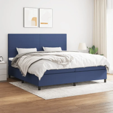 vidaXL kék szövet rugós ágy matraccal 200 x 200 cm ágy és ágykellék