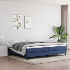 vidaXL kék szövet rugós ágy matraccal 200 x 200 cm ágy és ágykellék